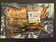 Dehydrated Wild Caught Salmon Skin Dog  Cat Treat or Food Topper Free Shipping 