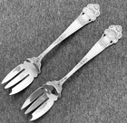 2 TOWLE Georgian Sterling Pie Forks (Rare) , 5 1/2”.