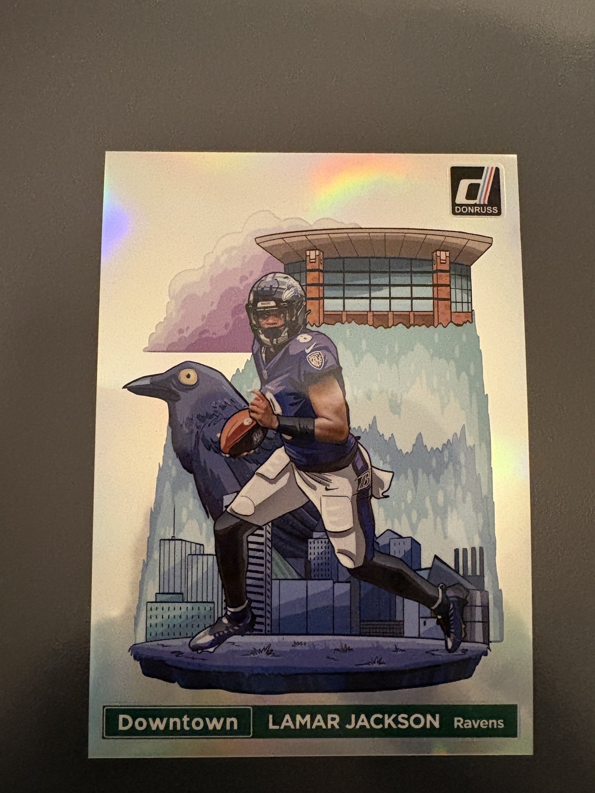 2024 Donruss Oversized Downtown Lamar Jackson #1 Baltimore Ravens