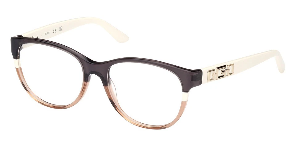 Marco óptico de plástico redondo gris/beige GUESS GU2980 020 53-17-140 GU Foto 2 de 3