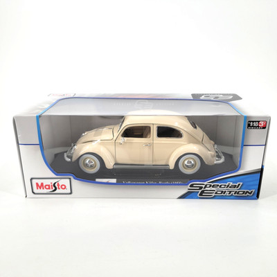 Maisto 1:18 Scale Special Edition Diecast Model Volkswagon Beetle 1955 Kafer Tan