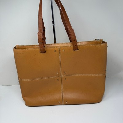 Tod's Genuine Leather Studded Embellished Patchwork Shoulder Purse Tote Bag