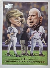 2008 Upper Deck #PP-14A John McCain / Hillary Clinton Presidential Predictors