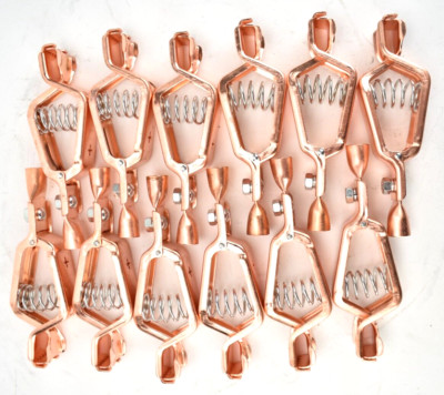 Lot of 12 - Mueller BU-11CPS Heavy Duty Copper Grounding Test Clip 200A