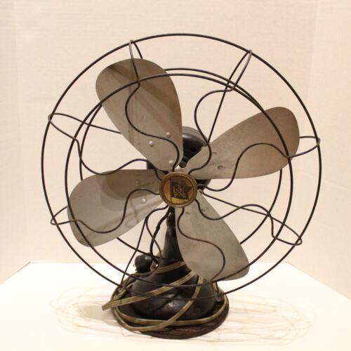 Vintage Robbins & Myers Inc. Modified 1 Speed Only Oscillating Desk Fan 1604 16" - Photo 1/6