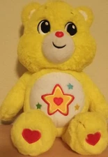 Care Bears Superstar Bear 2022 Yellow W/Stars 13" Tall Basic Fun