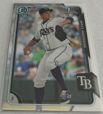 2015 Bowman Chrome Baseball Matt Andriese Tampa Bay Rays 1st Bowman #BCP67
