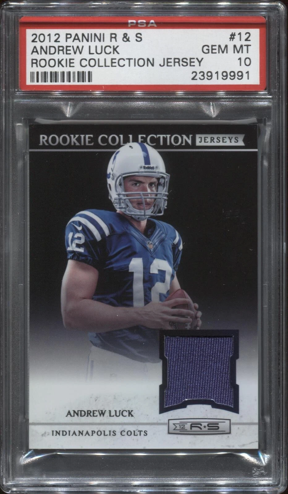 Andrew Luck Panini Rookies & Stars Rookie Collection Jersey #12 Base