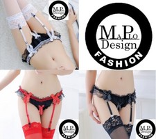 Strapshalter-Slip mit Str&uuml;mpfen Straps Set sexy UVP 19,95