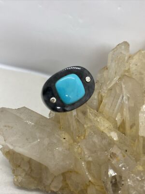 14K Jadeit, gefärbter Magnesit & Diamant Siegelring Größe 6