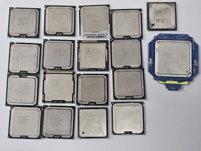 Mix Lot Of 18 (Untested) Intel CPUs