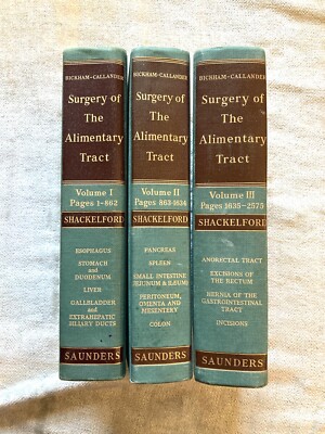 Surgery Of The Alimentary Tract, Complete Set, 3 Vol. , 1963, Good Cond.