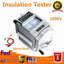 Megohmmeter 1000V Insulation Resistance Tester Hand Crank Megger 1000M