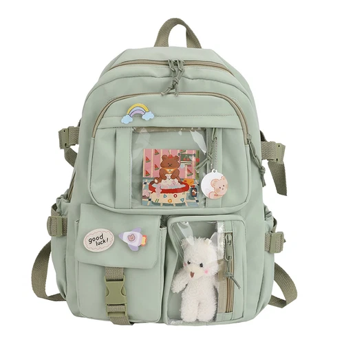 Mochila Escolar para Adolescentes Kawaii Lindo Oso Colegio Viaje Bolso Informal para Niñas Mujeres - Imagen 19 de 19