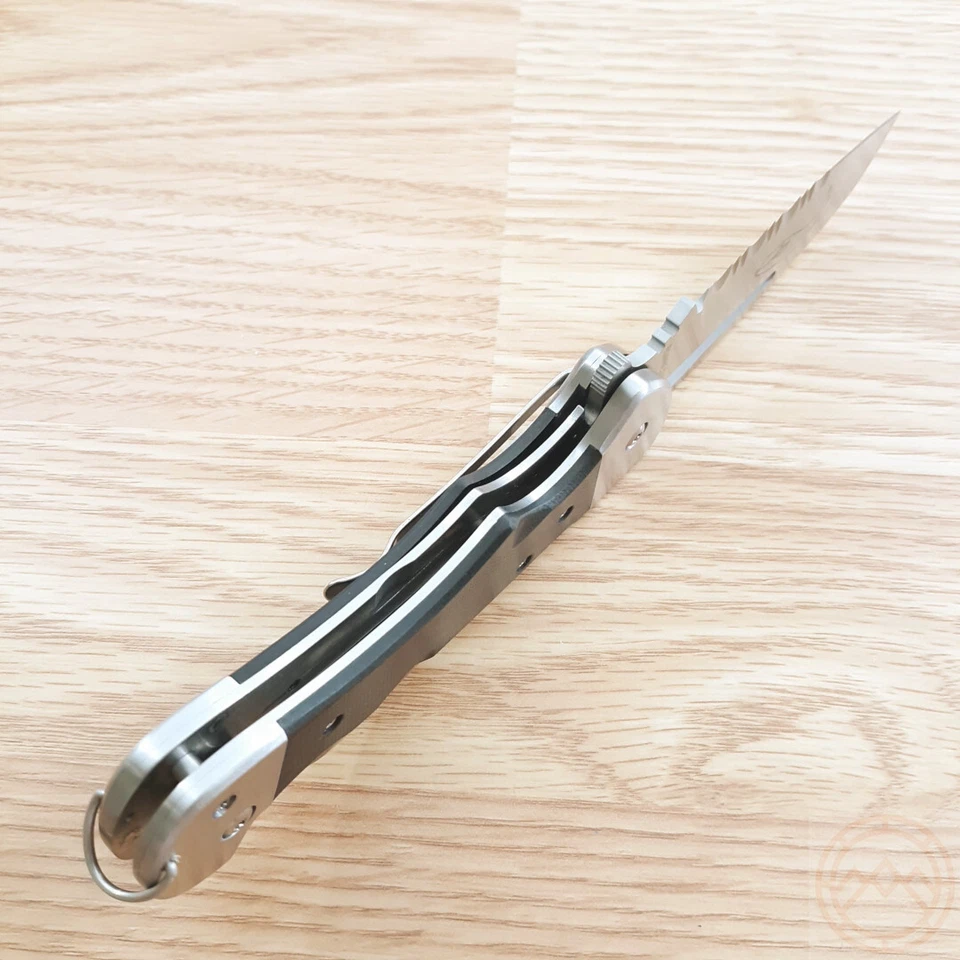 Myerchin Generation 2 Captain Folding Knife Part Serrated Stainless Blade G10 - Image 4 of 4