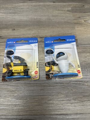 Disney WALL-E And Eve Figurines,Mattel Micro Collection 2