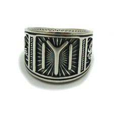 Sterling Silver Ring Old Bulgarian Symbol IYI Solid 925 Handmade Empress