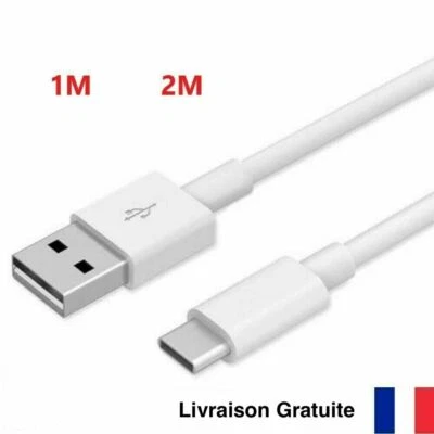 CABLE CHARGEUR USB TYPE-C pour Samsung S8 9 10 20 A53 XIAOMI Redmi Note 9 HUAWEI - Photo 1/4