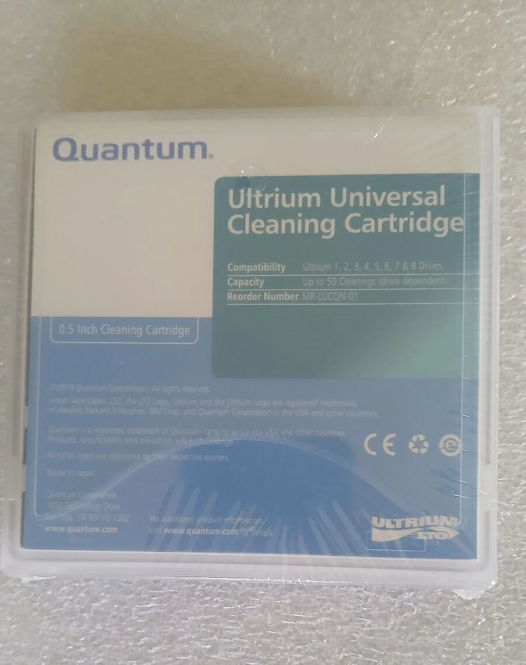 Quantum MR-LUCQN-01 LTO Cleaning Cartridge LTO3, LTO4, LTO5,LTO6,LTO7,LTO8, LTO9 - Image 2 of 3