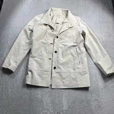 FIGS Lab Coat Jacket White Bellevue Long Slim Size Large Pocket Womens