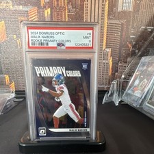 Panini Donruss Optic 2024 Malik Nabers Rookie Primary Colors #6 RC PSA 9