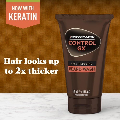 Just For Men Control GX Grey Reducing Beard Wash Shampoo with Keratin, Gradua... - Picture 4 of 7
