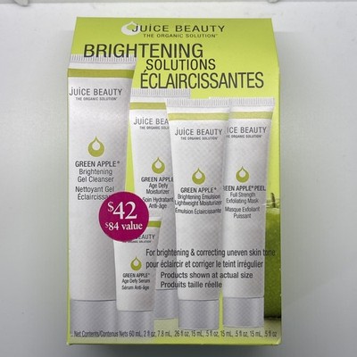 Juice Beauty Brightening Solutions 5 Pc Kit New Cleanser Moisturizer Anti-Age 