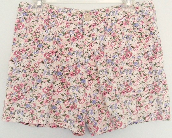 Princess Highway FLORAL SHORTS high waist Stretch fabric Pockets ~ Women sz 10