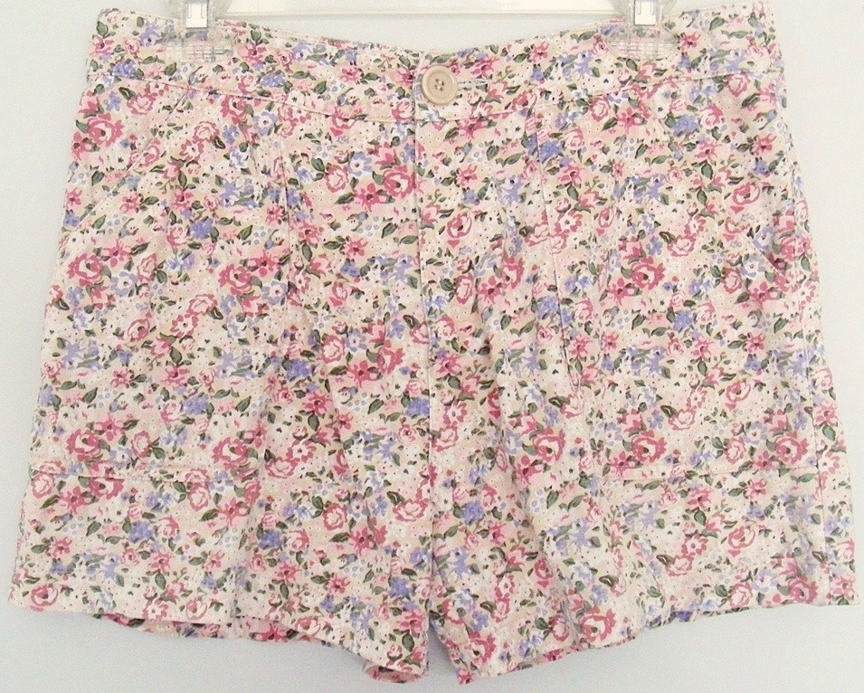 Princess Highway FLORAL SHORTS high waist Stretch fabric Pockets ~ Women sz 10