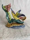 Vintage Stangl Pottery Hummingbird Pink Flower Figurine #3627