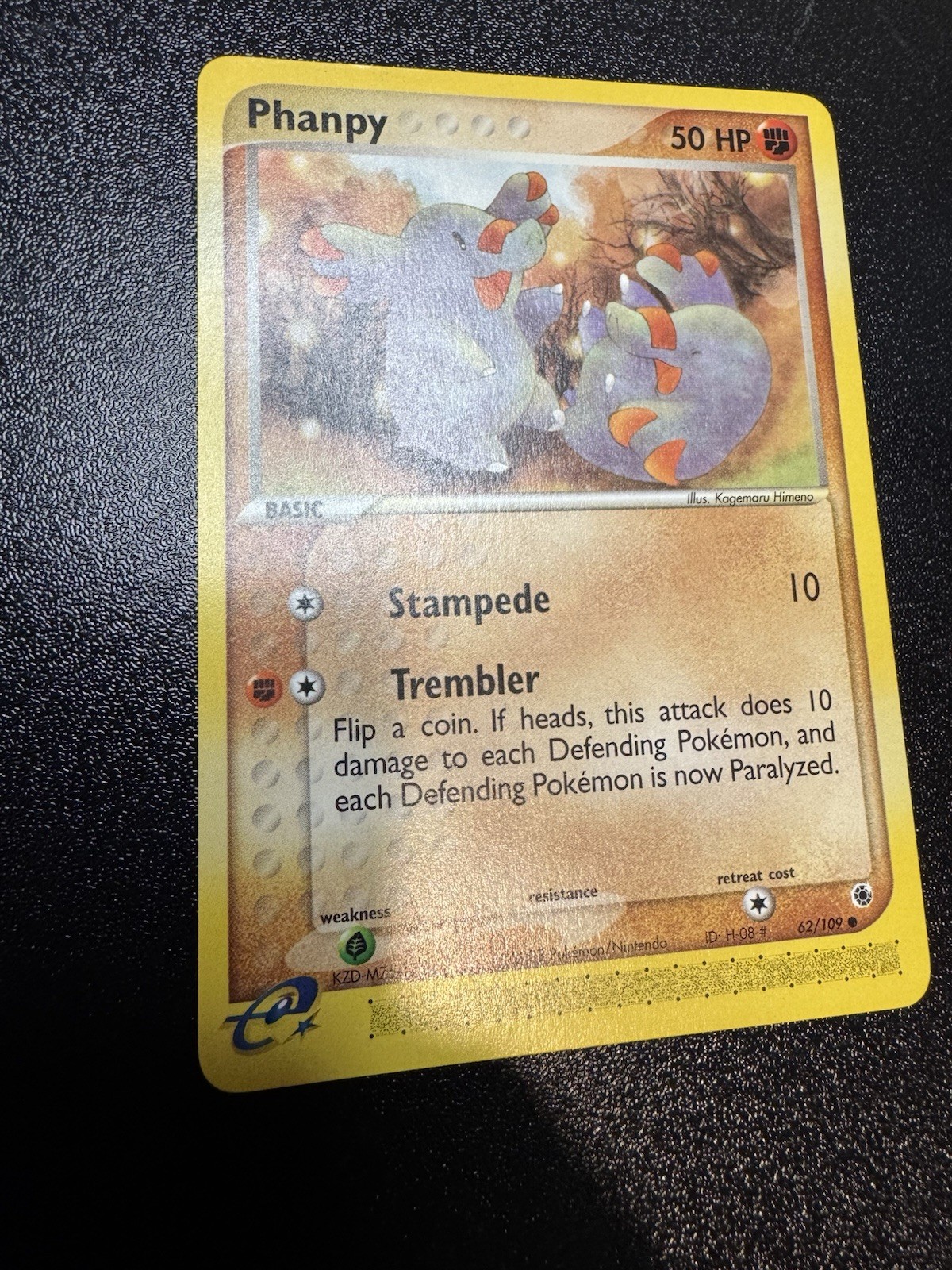 Phanpy Common Ruby and Sapphire Pokemon Card 62/109 NM