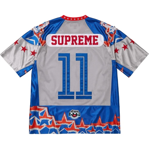 Maillot de football Supreme Stars bleu marine SS25 homme taille XL logo brodé
