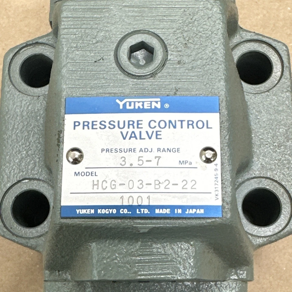 NUEVO EN CAJA - YUKEN HCG-03-B2-22 Válvula de Control de Presión 3.5-7MPa Rango Ajustable Foto 3 de 4