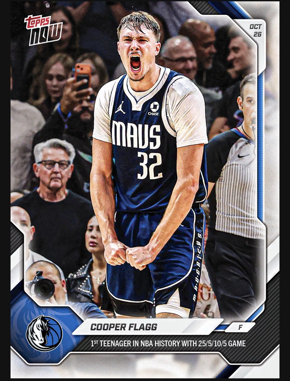 Cooper Flagg - 2026-27 NBA Topps NOW® - Card 34 Presale Dallas Mavericks