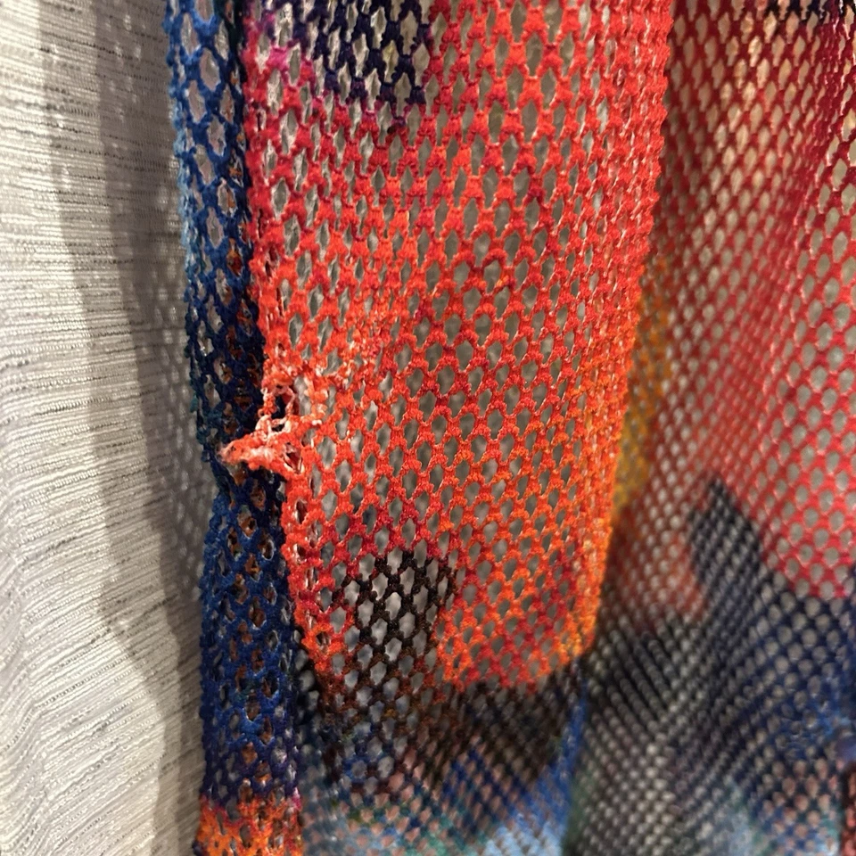 Pantalones NYC Tie Dye Colorido Malla Red de Peces Talla XL Festival Retro Foto 2 de 4