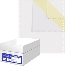 Alliance Continuous Carbonless Computer Paper 9.5 X 11, Blank Left and Right Per