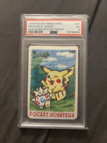 PSA 5 Pikachu & Togepi Sealdass Stitch Touch