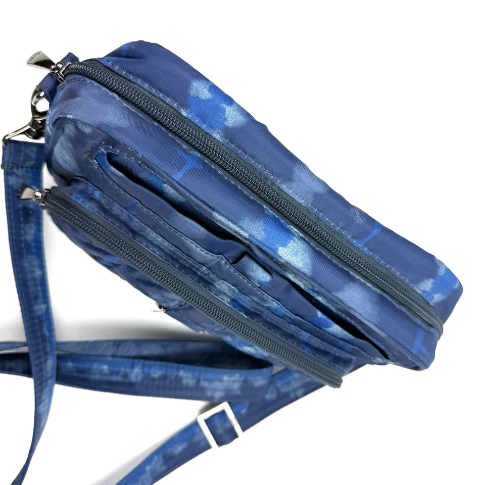 Bolso Bandolera Lug Carousel Shibori Azul Nylon Acolchado Bolso de Mano Cartera Convertible Foto 3 de 4