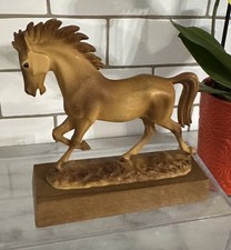 Vintage Horse Figurine 1957 Germany Plastic Figure EUC Midcentury Equestrian