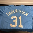 Autographed/Signed Bret Saberhagen Kansas City Light Blue Baseball Jersey JSA