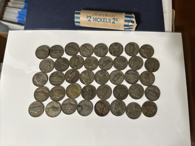 #ad 40x Silver Jefferson War Nickels – 1942–1945 WWII Coins $12 Ship w Sign $199.99
