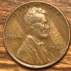 1941 Lincoln Wheat Cent Streaked Woody Improper Alloy Mix Error Unique Penny