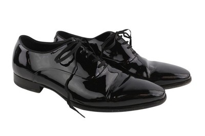 SUITSUPPLY Herren Schuhe EU41,5 schwarz lackiert formell geschnürt Low-Top *