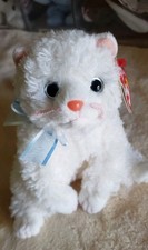 Muff The White Cat - Hard To Find Retired Ty Beanie Babies