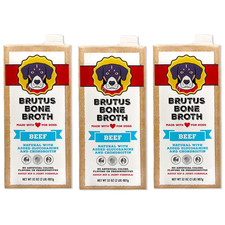 Brutus Bone Broth, Beef Bone Broth Adult Dog Meal Topper, 32 oz., 3 pk. 16.41 per gallon