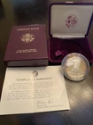 United States Mint American Eagle 1 oz Proof Silver 1986 S w/ Box & Certificate