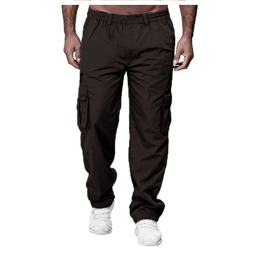 Herren Freizeit Cargohose Lockere Passform Mehrere Taschen Baumwolle Arbeitshose Outdoorbekleidung - Bild 5 von 11