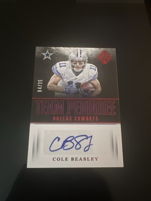 2017 Panini Majestic - Team Pedigree Autographs Red #DC-CB Cole Beasley /25