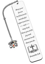 Graduation Bookmark With Charm- Proverbs 2:6- Inspirational Gift, BRAND NEW