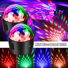 2x AKKU Wiederaufladbar LED Discokugel RGB Bühnenlicht Partylicht Musiksensor DJ